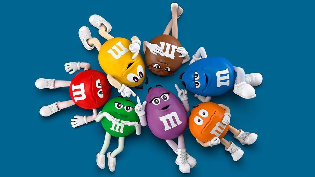 M&Ms Characters in a circle
